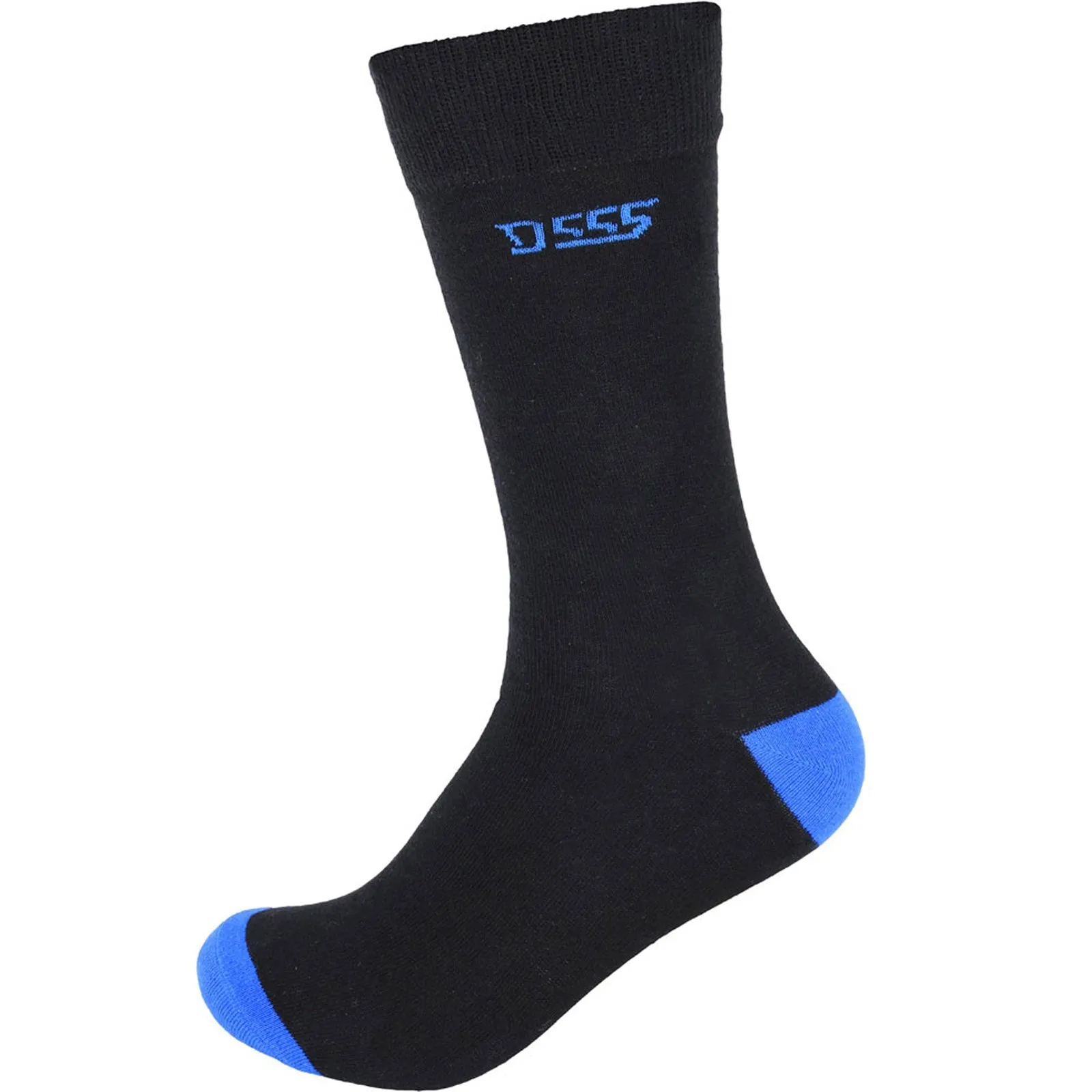 D555 Mens 3 Pack Phoenix Cotton Rich Luxury Single Grip Socks - Black/Multi