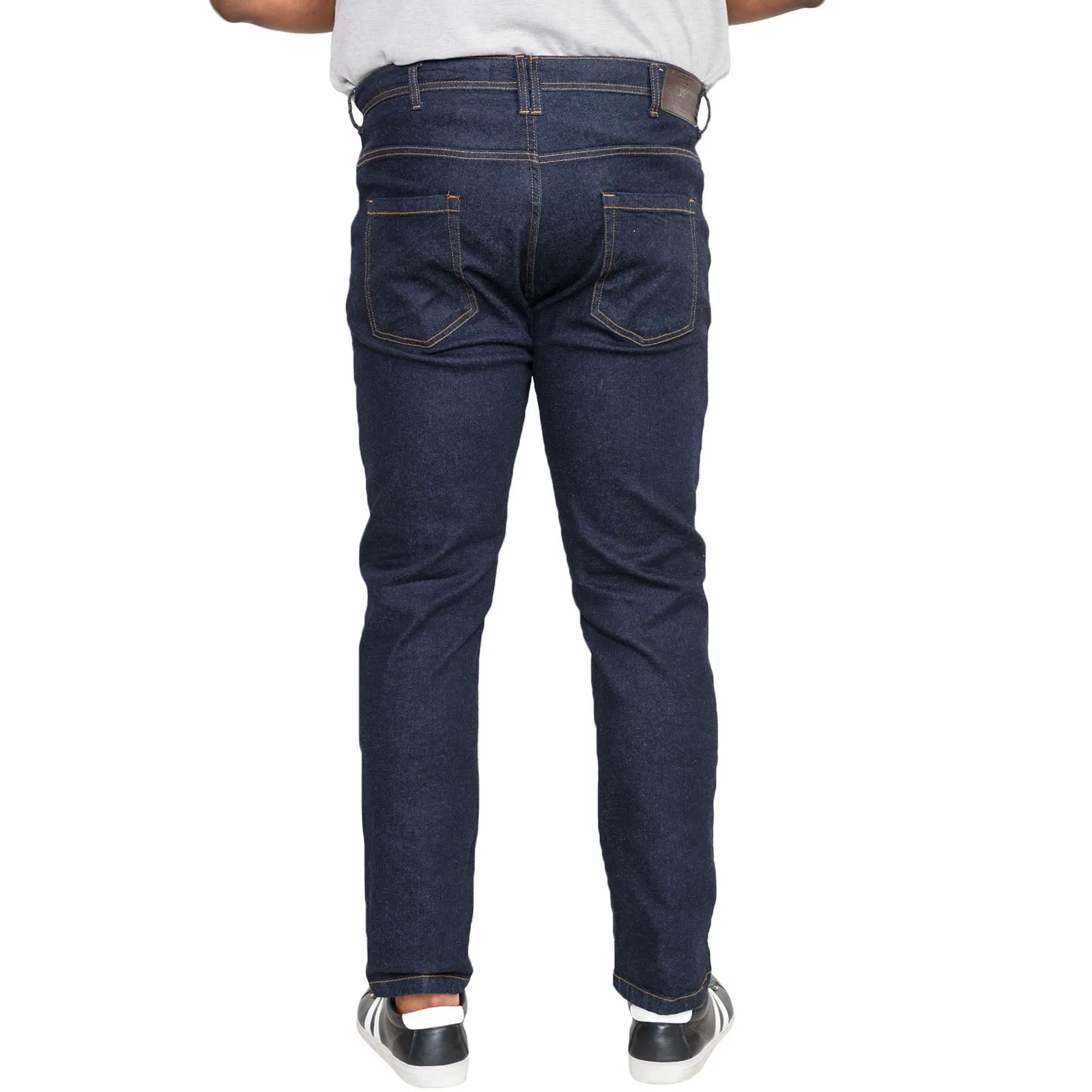 D555 Mens Cedric Big & Tall Kingsize Tapered Fit Stretch Jeans - Indigo