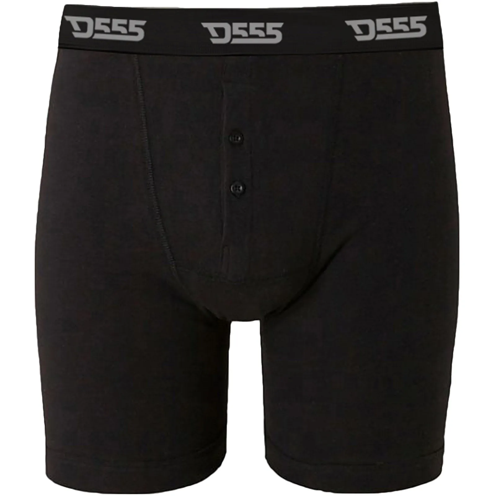 D555 Mens Driver II Big & Tall Kingsize Cotton Boxer Shorts - 3 Pack - Black