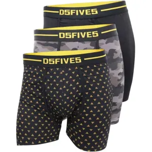 D555 Mens Sylvester Pack Of 3 Big Tall Kingsize Stretch Printed Boxers - Black