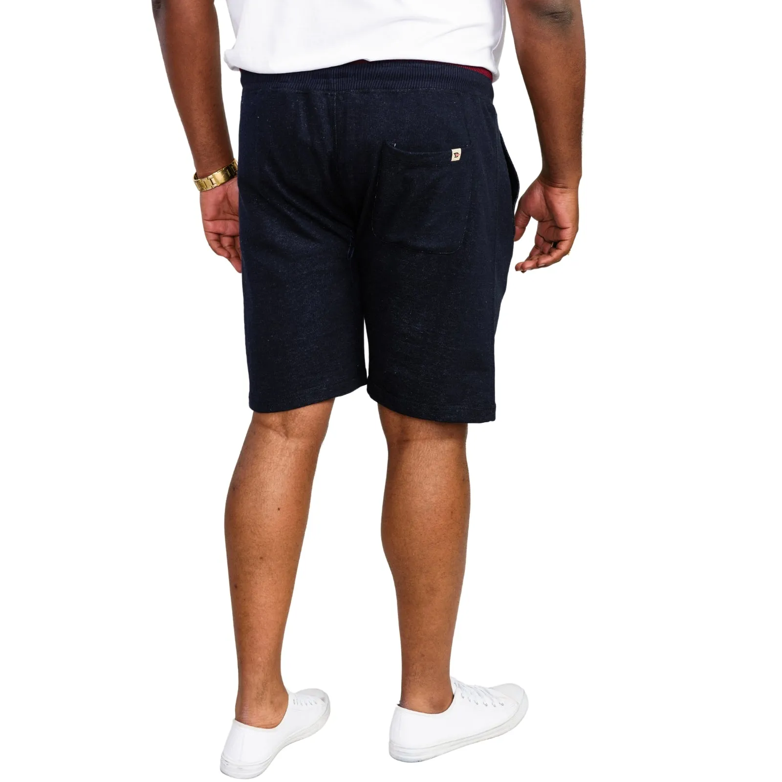 D555 Mens Tunstall Big & Tall Elasticated Sweatshorts - Denim Marl