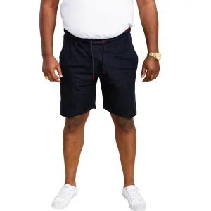 D555 Mens Tunstall Big & Tall Elasticated Sweatshorts - Denim Marl