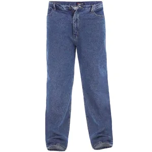 D555 Rockford Mens Comfort Fit Big & Tall Kingsize Jeans - Blue - Extra Long