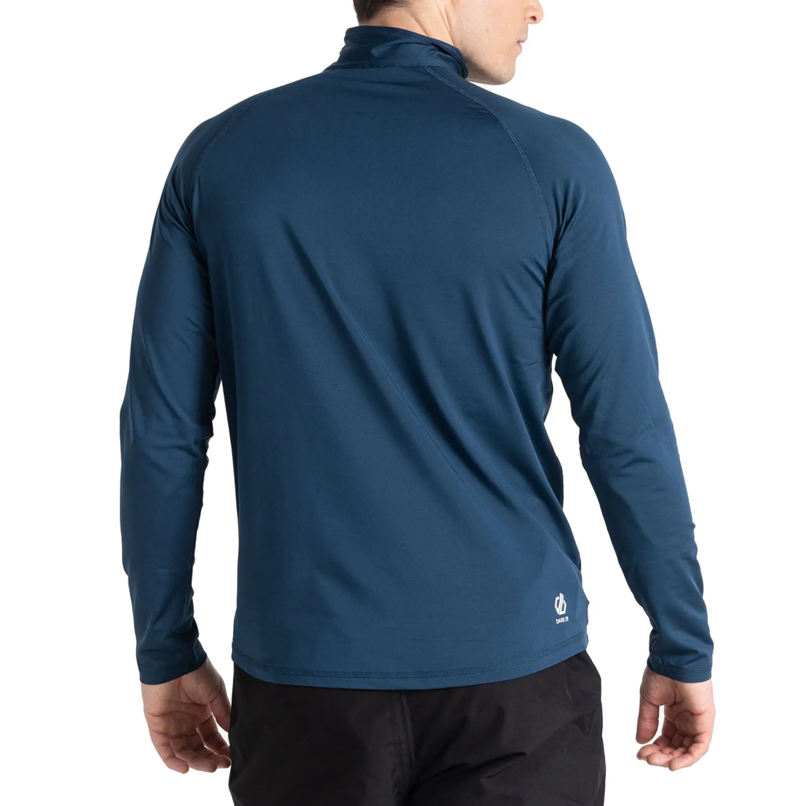 Dare 2b Mens Fuse Up II Lightweight Core Stretch Half Zip Midlayer - Denim
