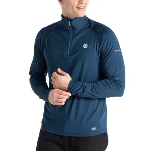 Dare 2b Mens Fuse Up II Lightweight Core Stretch Half Zip Midlayer - Denim