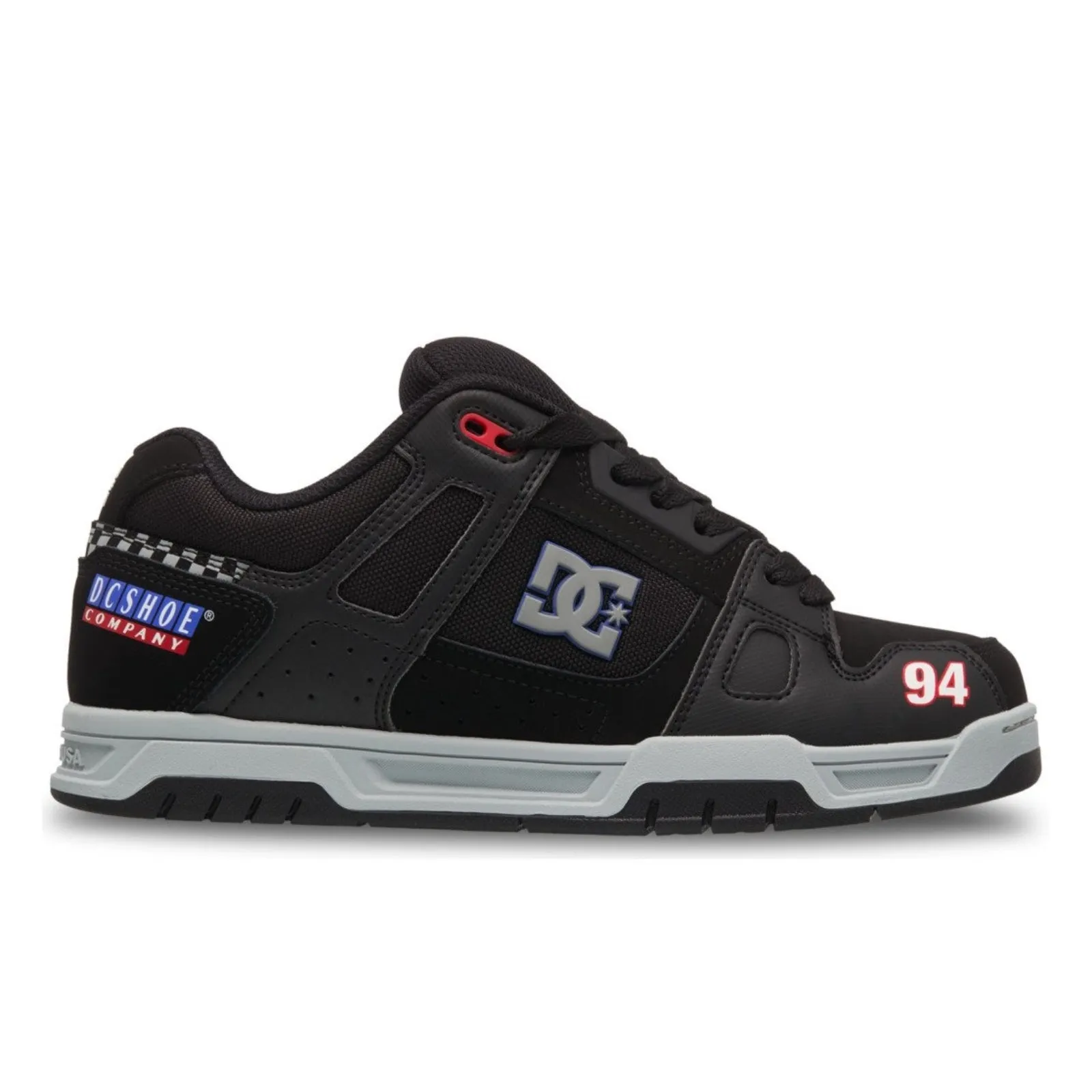 DC Shoes Mens Stag Low Rise Suede Leather Skate Trainers