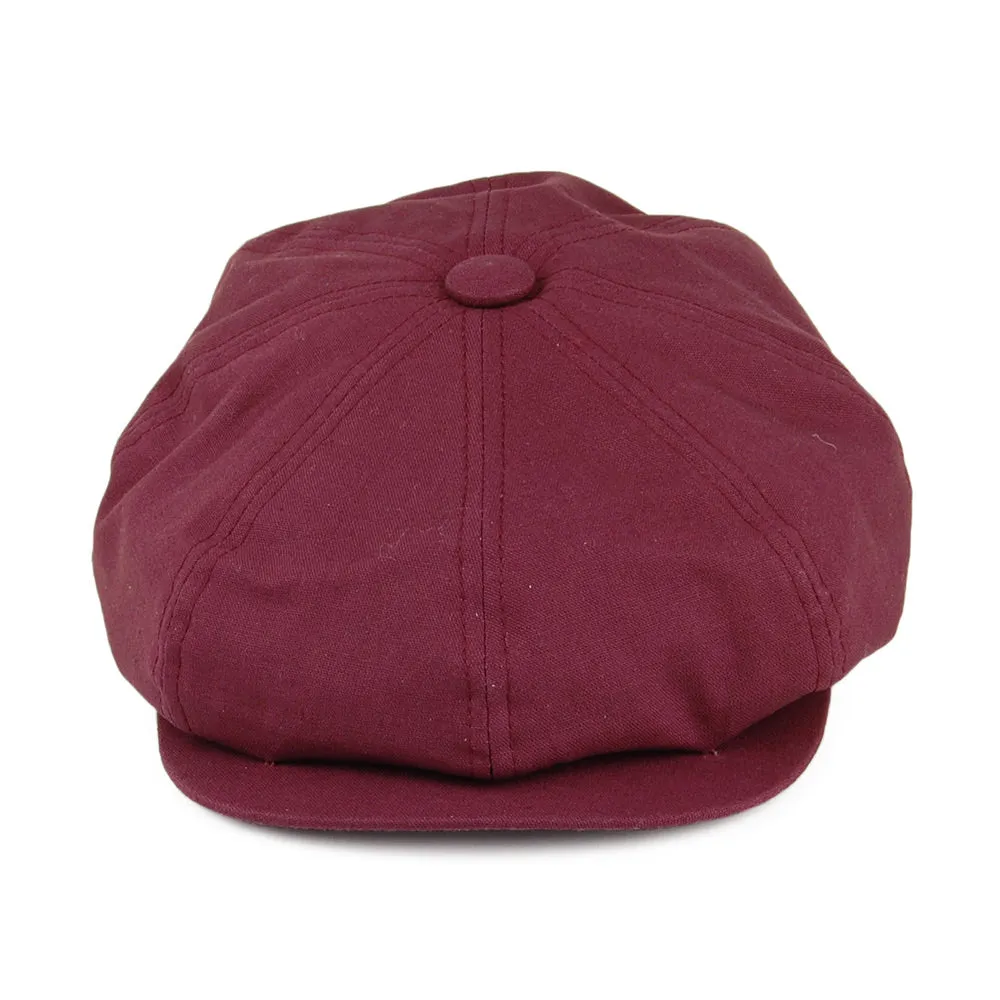 Denton Hats Gatsby Linen Newsboy Cap - Maroon