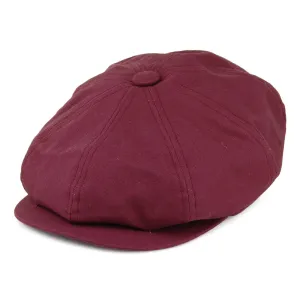 Denton Hats Gatsby Linen Newsboy Cap - Maroon