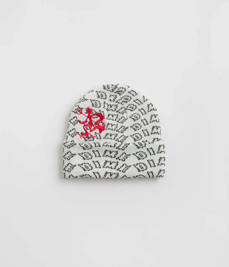 Dime Chopper Fold Beanie - White