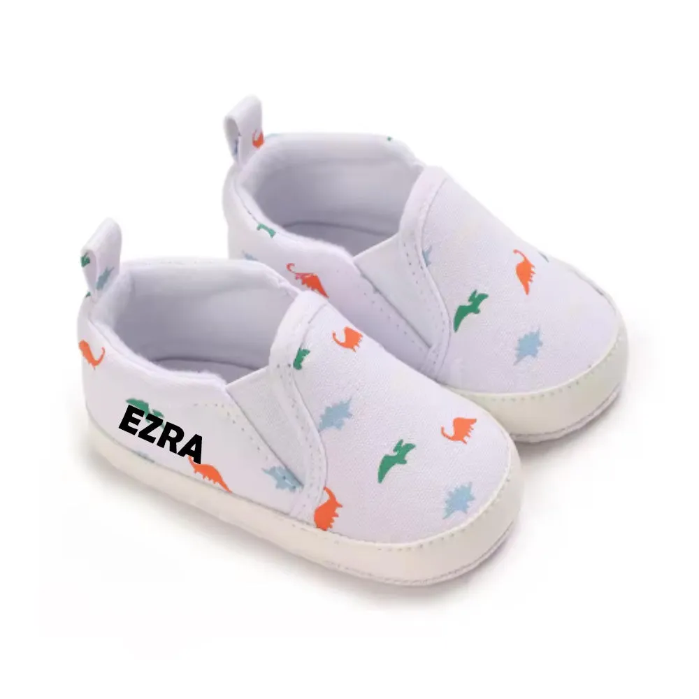 Dinosaur Canvas Infant Soft Sole Trainers (0-18 Months)