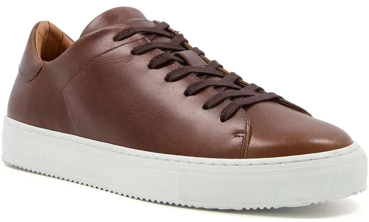 Dune Thorn Mens Leather Lace Up Trainer