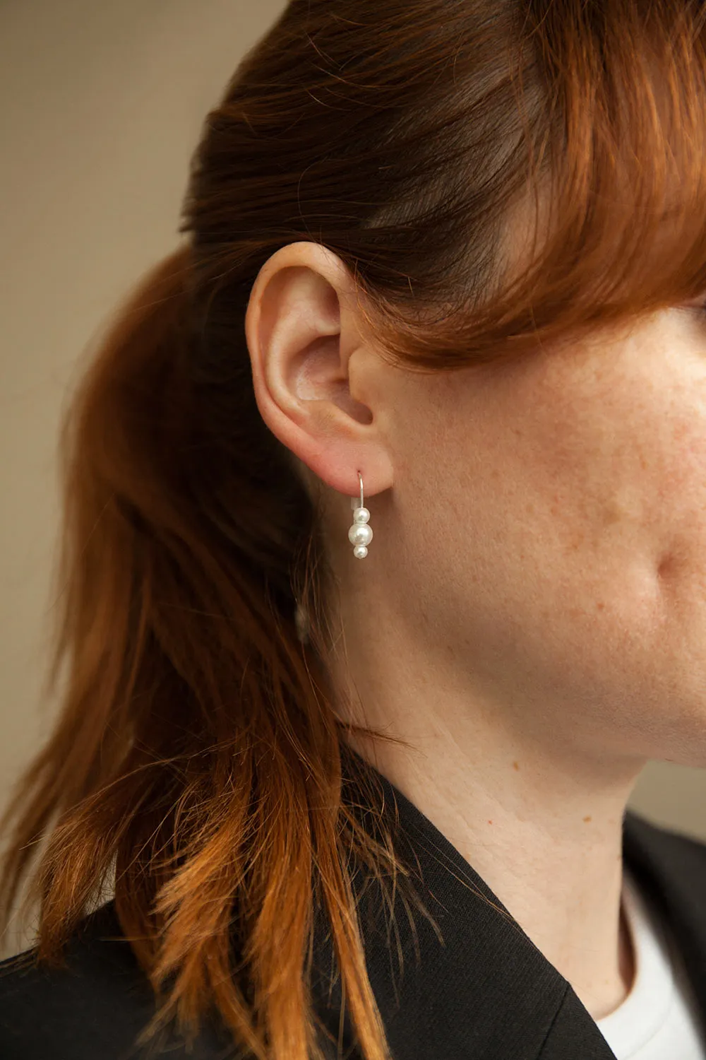 Elberta Silver | Pearl Pendant Earrings