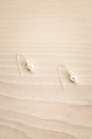 Elberta Silver | Pearl Pendant Earrings