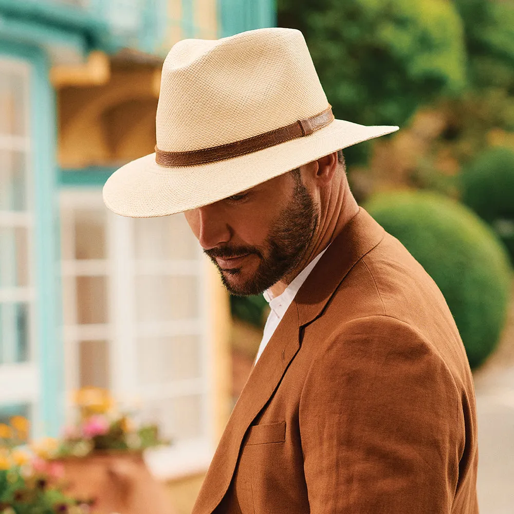 Failsworth Hats Panama Safari Fedora Hat - Natural
