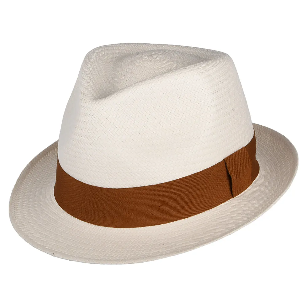 Failsworth Hats Panama Trilby Hat - Bleach-Toffee