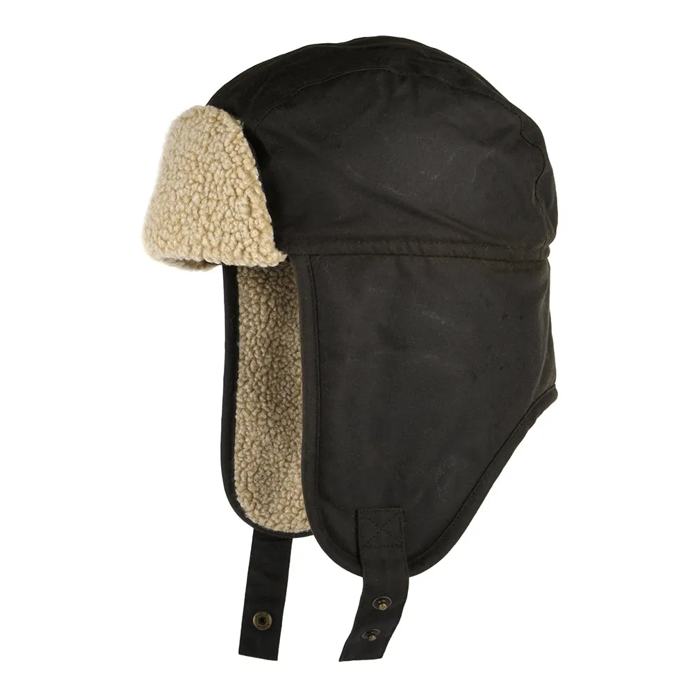 Failsworth Hats Waxed Cotton Trapper Hat - Olive