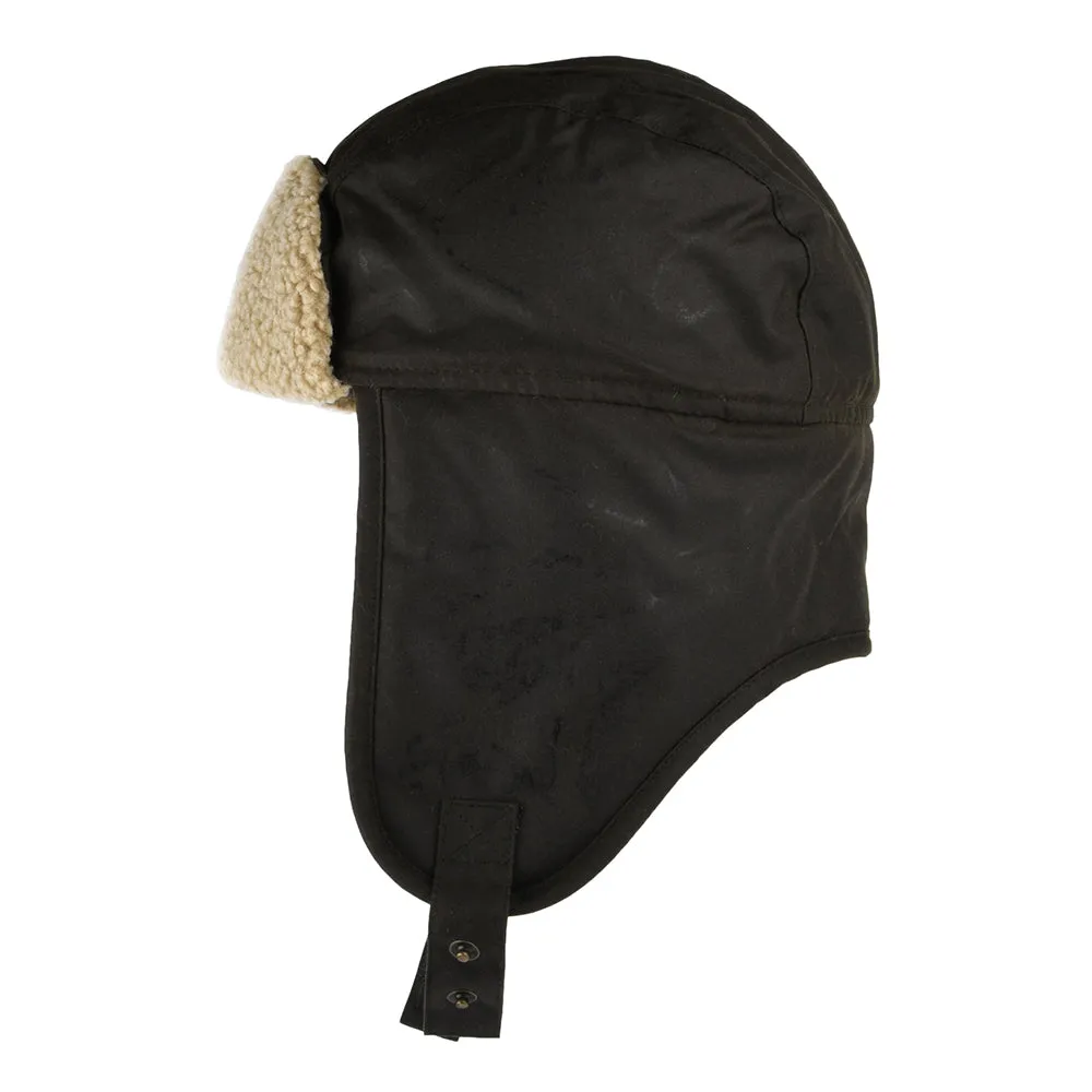 Failsworth Hats Waxed Cotton Trapper Hat - Olive