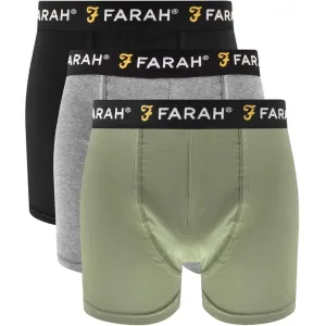 Farah Mens Karlos 3 Pack Boxer Shorts - Assorted