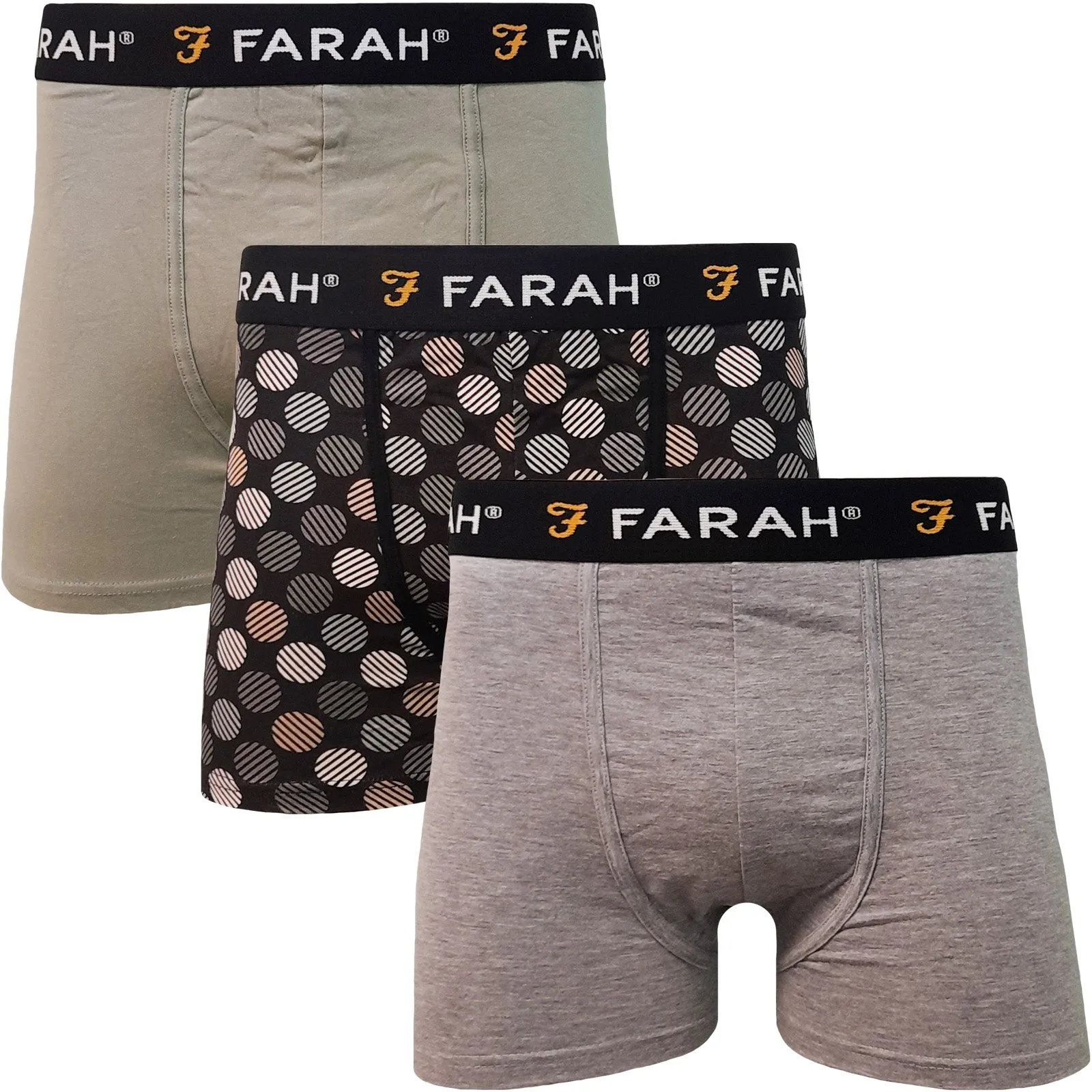 Farah Mens Lonen 3 Pack Boxer Shorts - Assorted