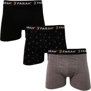Farah Mens Valli 3-Pack Elasticated Logo Waist Boxer Shorts - Assorted