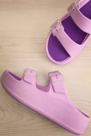 Fenix Lavender | Double Buckle Platform Sandals