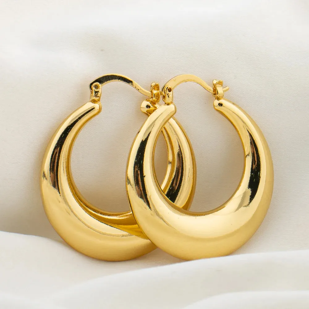 Geometric Circle Gold Hoop Earrings Anna Kay Co