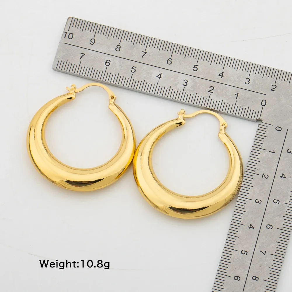 Geometric Circle Gold Hoop Earrings Anna Kay Co