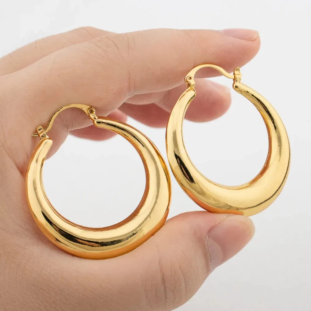 Geometric Circle Gold Hoop Earrings Anna Kay Co