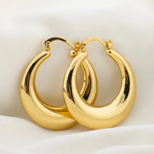 Geometric Circle Gold Hoop Earrings Anna Kay Co