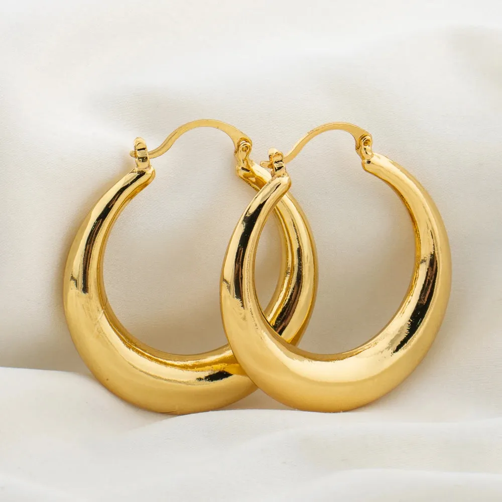 Geometric Circle Gold Hoop Earrings Anna Kay Co
