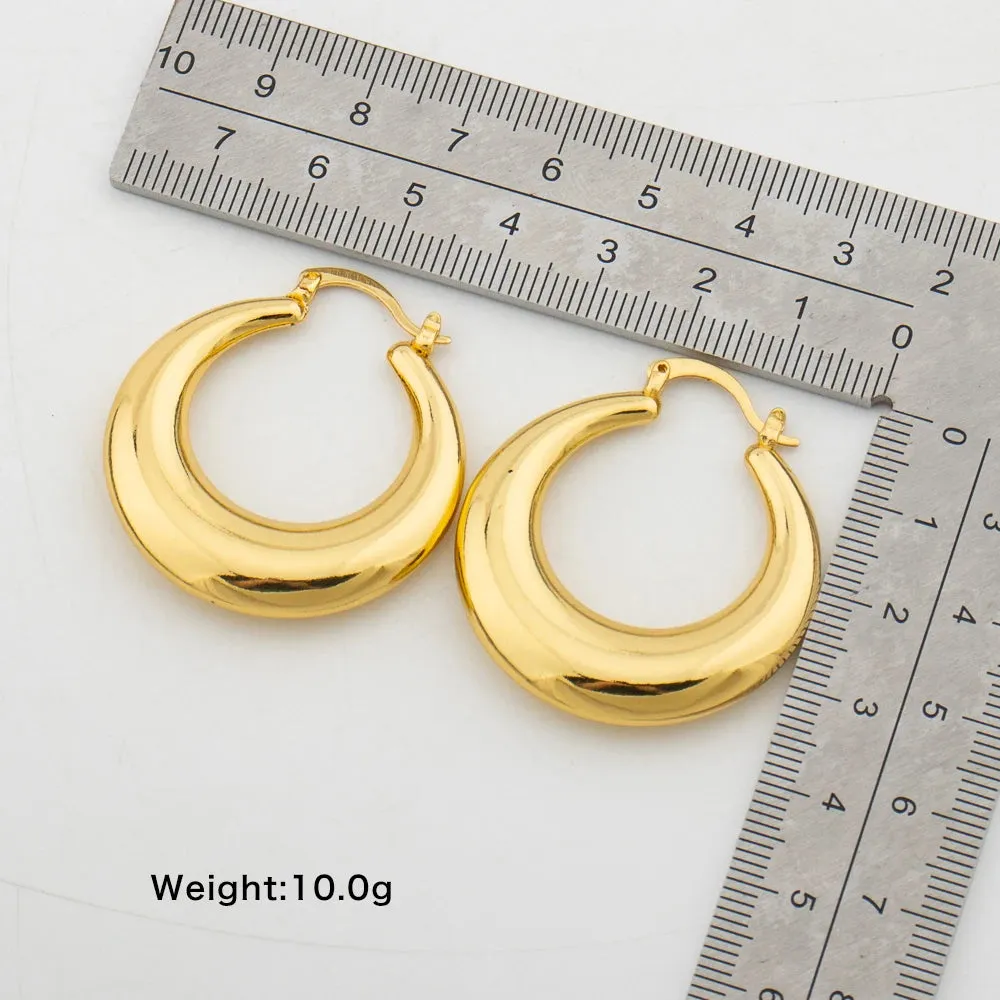 Geometric Circle Gold Hoop Earrings Anna Kay Co