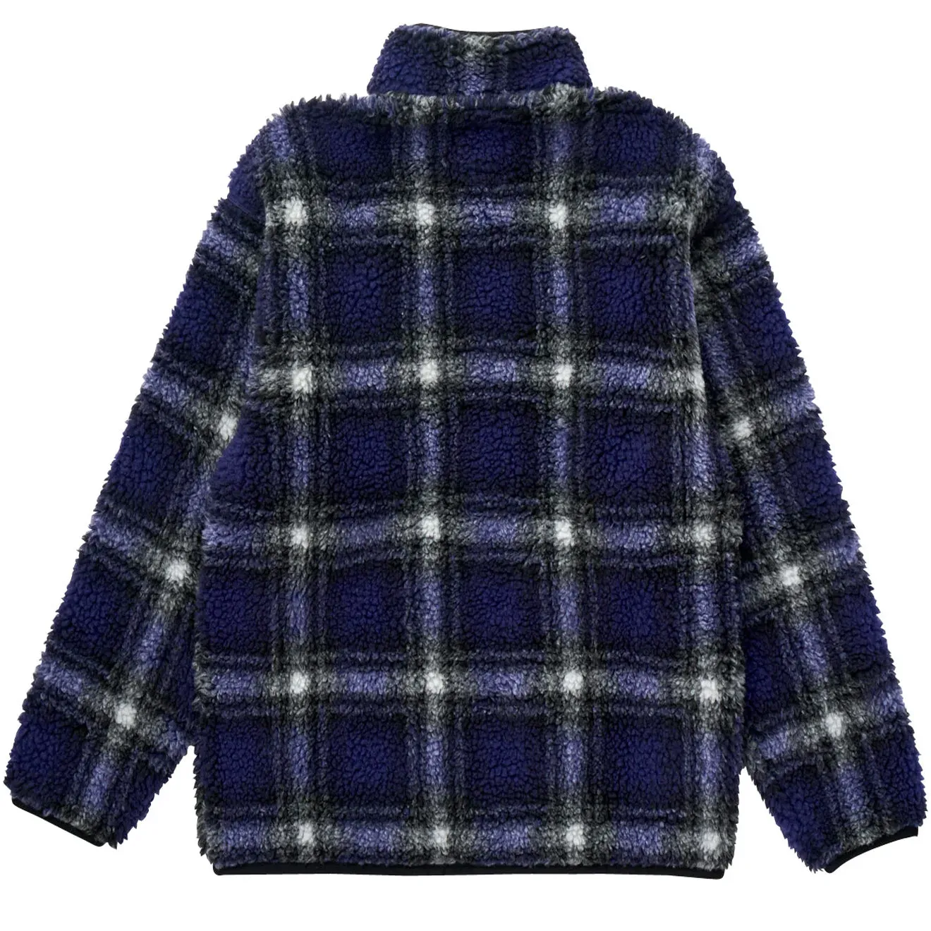 Gramicci Womens Shadow Plaid Sherpa Jacket Purple Shadow Plaid