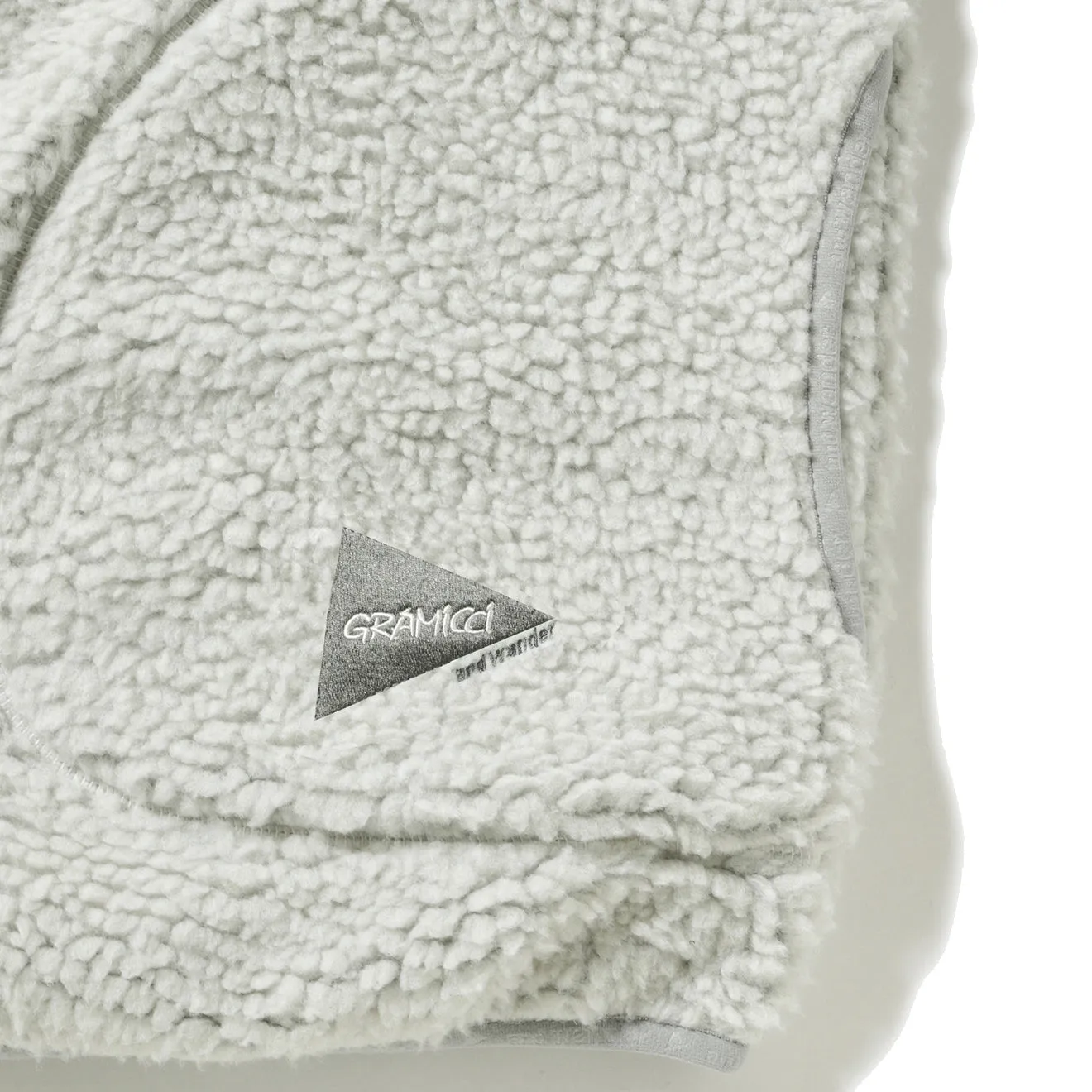 Gramicci x And Wander Womens JQ Tape Fleece Jacket L.Gray