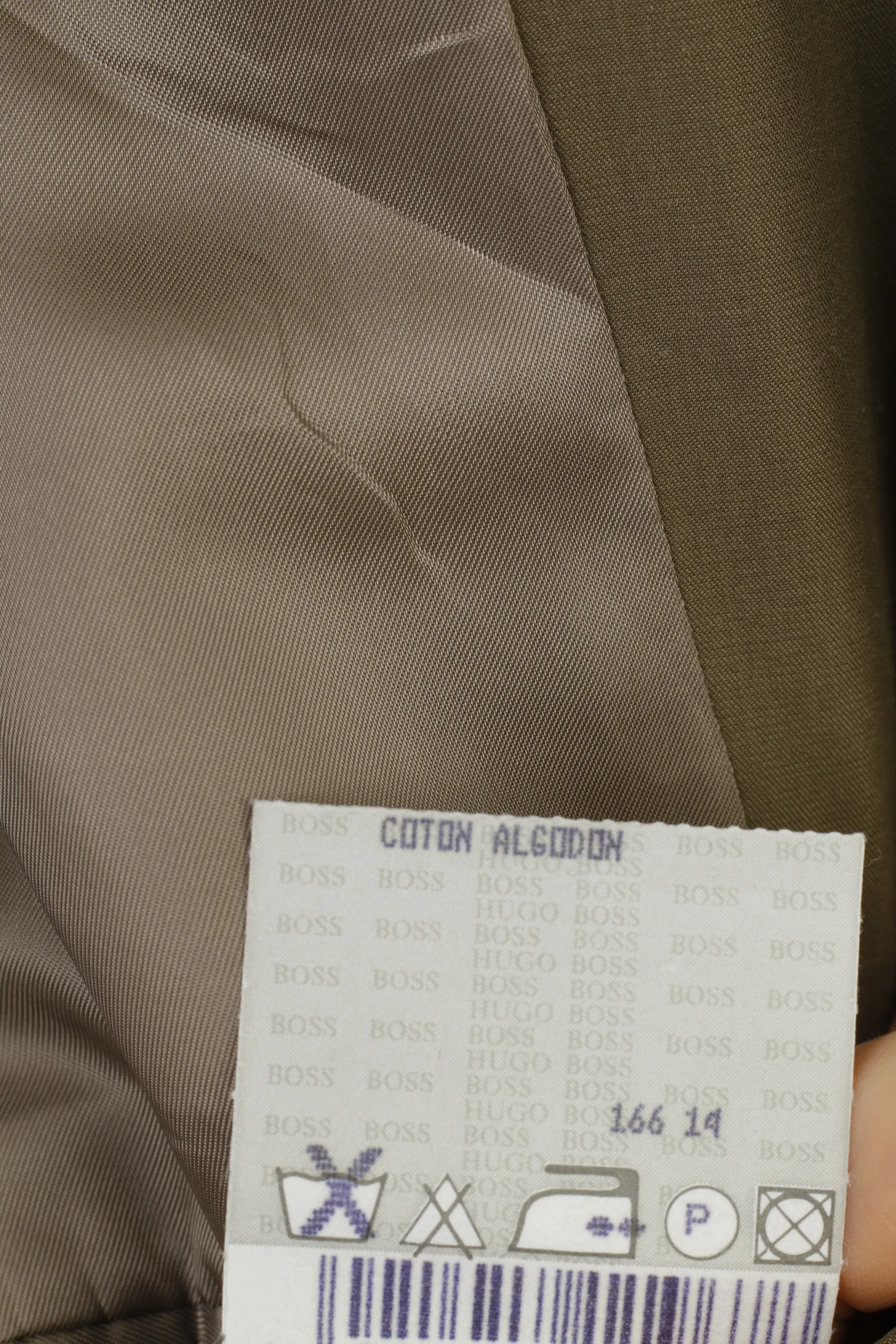 Hugo Boss Men 54 44 Blazer Green Cupro Cotton Single Breasted Classic Vintage Jacket