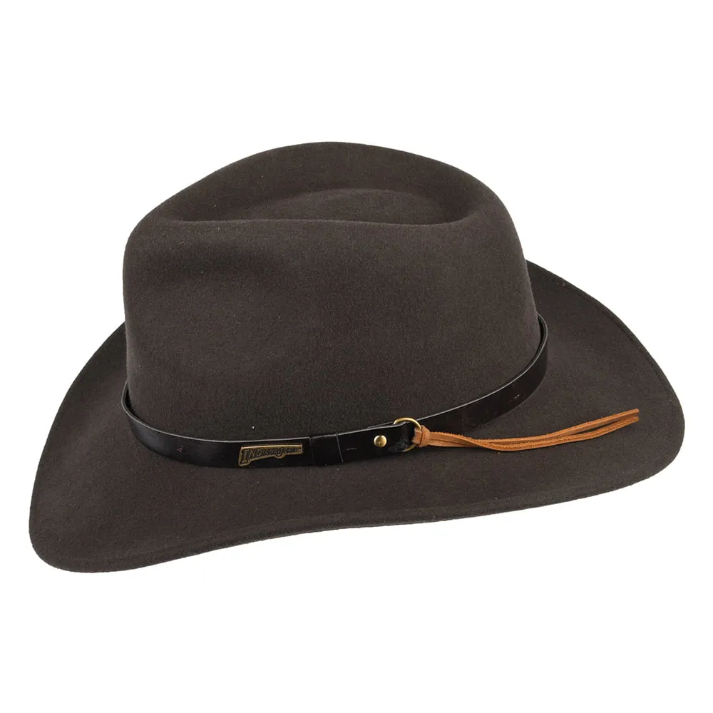 Indiana Jones Hats Wool Outback Hat - Brown
