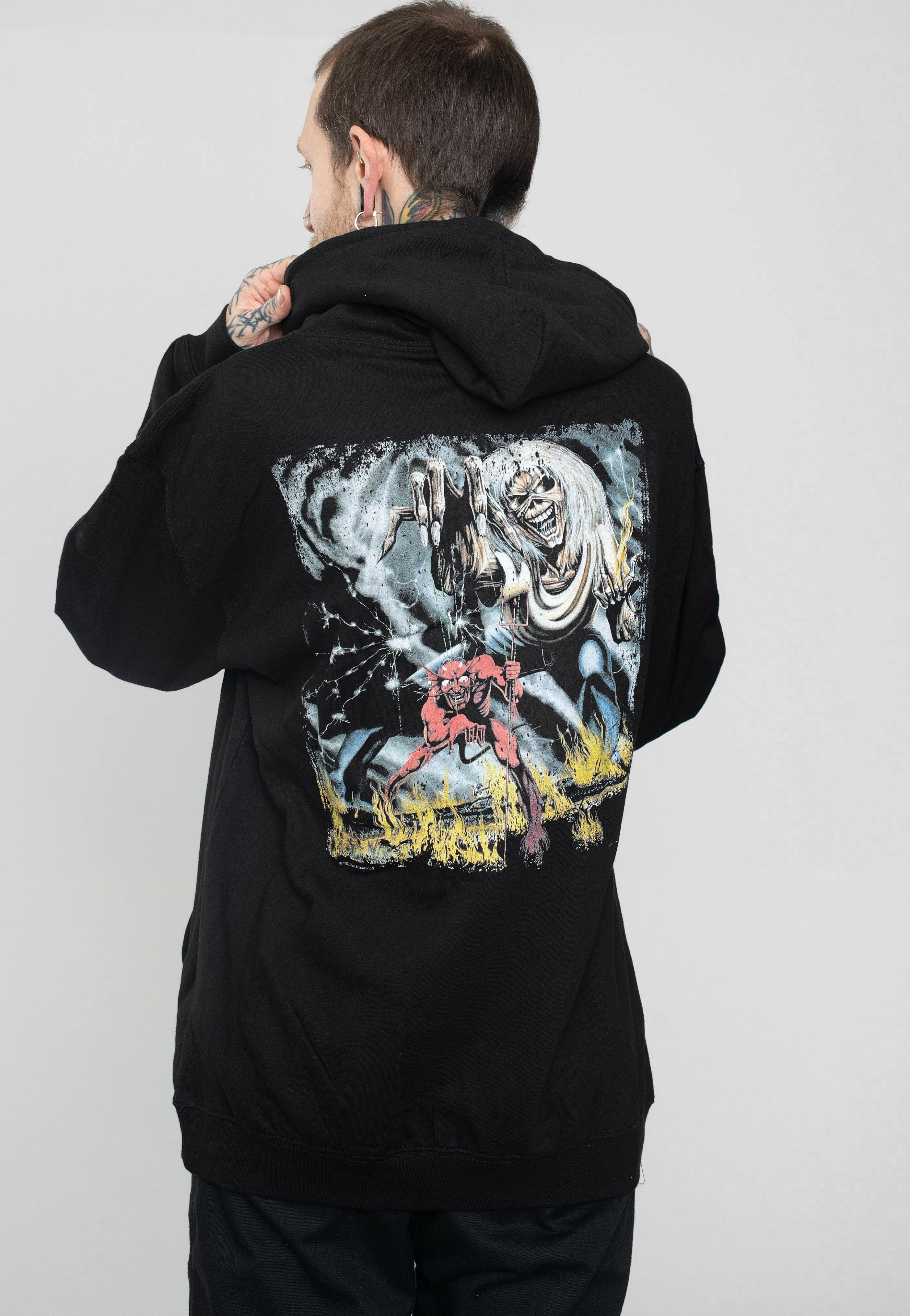 Iron Maiden - Vintage Logo Faded Edge Album - Hoodie