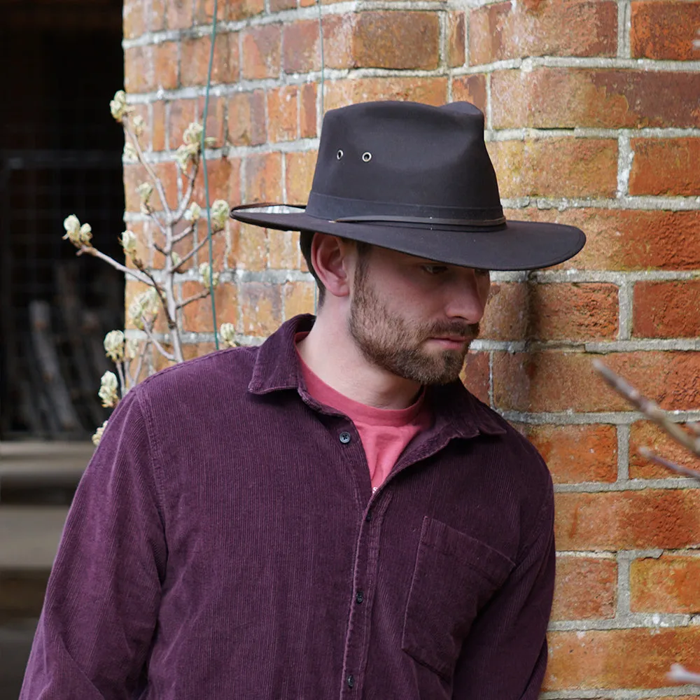 Jaxon & James Oilcloth Aussie Hat - Brown