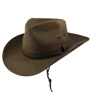 Jaxon & James Oilcloth Aussie Hat - Brown