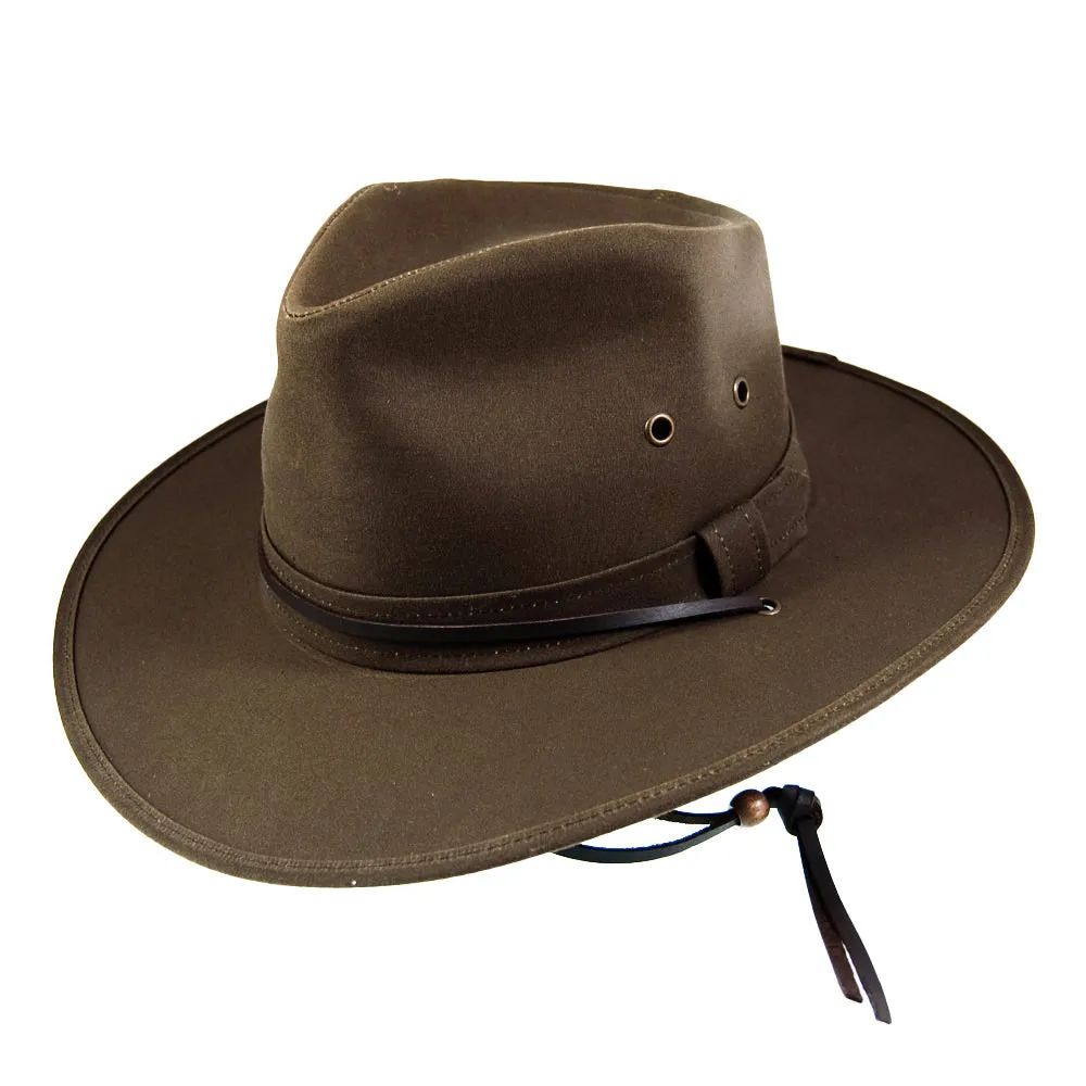 Jaxon & James Oilcloth Aussie Hat - Brown