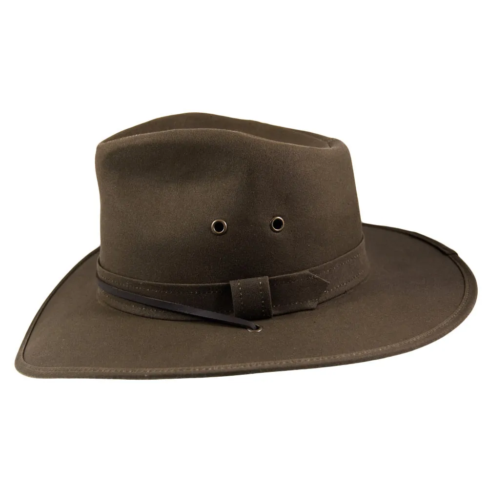 Jaxon & James Oilcloth Aussie Hat - Brown