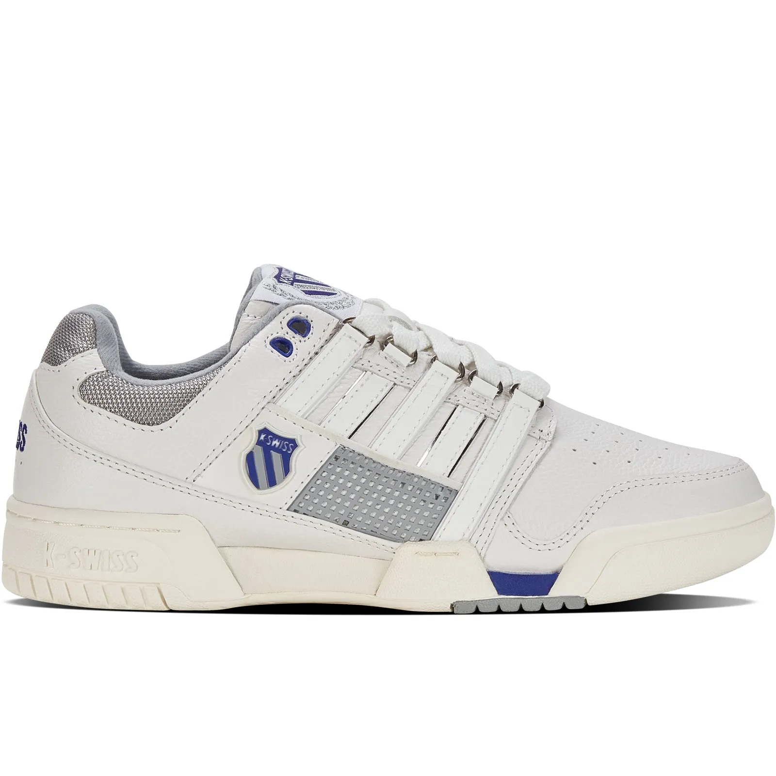 K-Swiss Mens GSTAAD Gold Leather Chunky Trainers - White/Grey