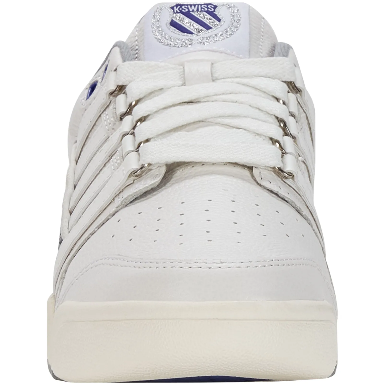 K-Swiss Mens GSTAAD Gold Leather Chunky Trainers - White/Grey
