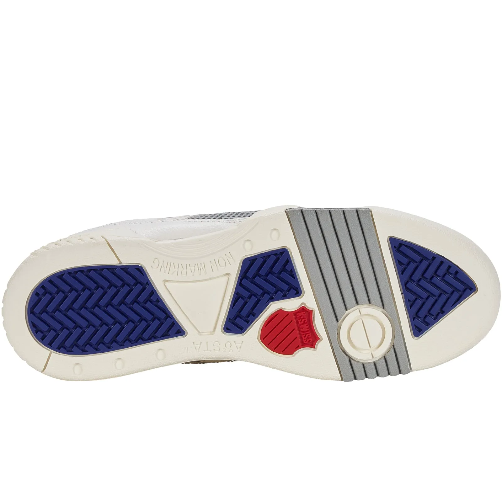K-Swiss Mens GSTAAD Gold Leather Chunky Trainers - White/Grey