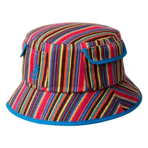Kangol Multi Colour Stripe Bucket Hat - Rainbow