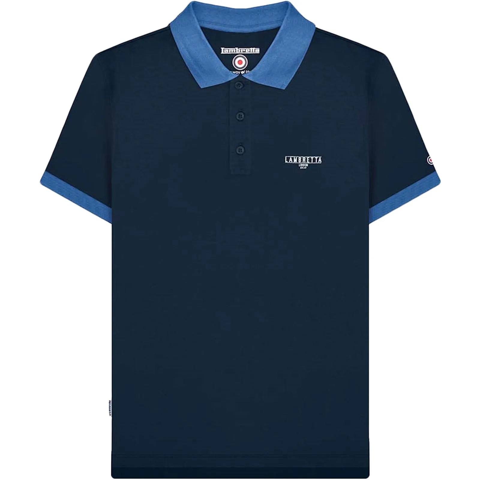 Lambretta Men Originals Short Sleeve Cotton Polo Shirt