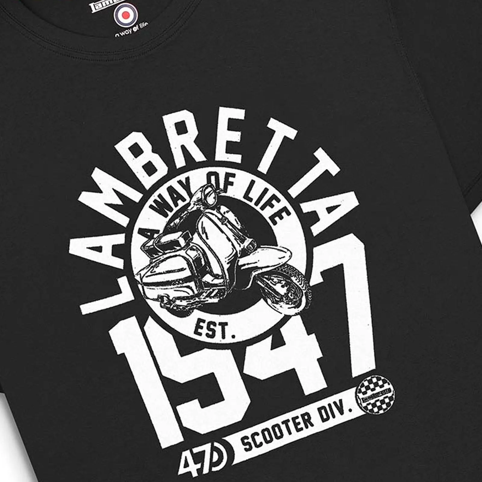 Lambretta Mens 1947 Short Sleeve Crew Neck T-Shirt