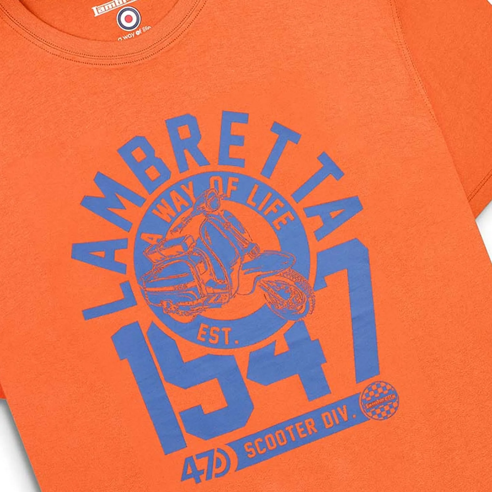 Lambretta Mens 1947 Short Sleeve Crew Neck T-Shirt