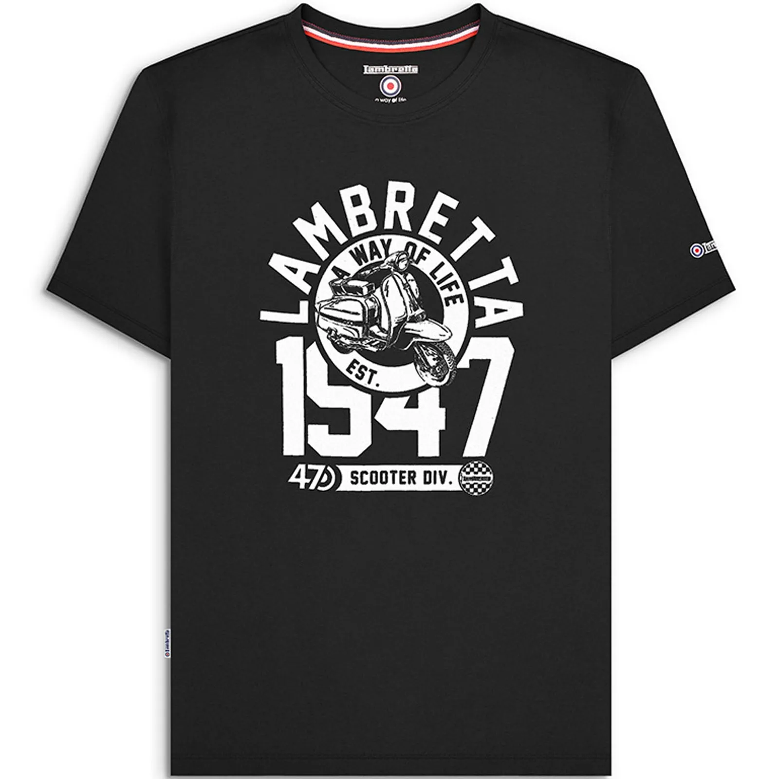 Lambretta Mens 1947 Short Sleeve Crew Neck T-Shirt