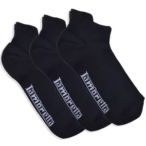 Lambretta Mens 3 Pack Ankle Trainer Socks - Black