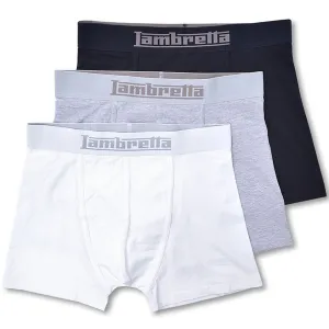 Lambretta Mens 3 Pack Classic Elasticated Boxer Shorts Multi